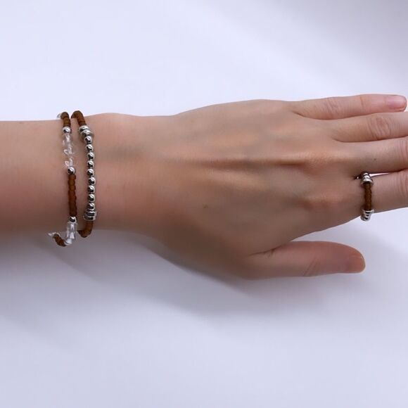 NWT Wool + Pepper Co. Brown & Silver Matching Set - Picture 4 of 6